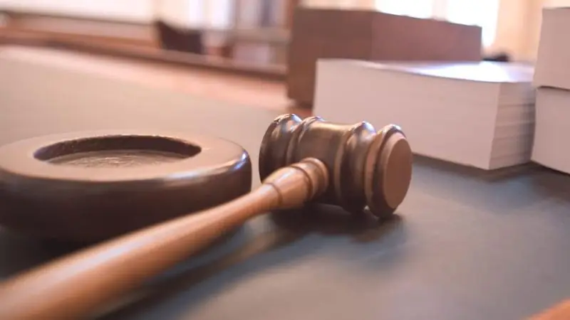 Judge's gavel and sound block on a courtroom bench — choosing a car accident lawyer in New Britain, CT